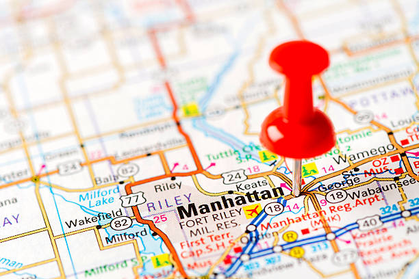 Manhattan, Kansas On A Map
