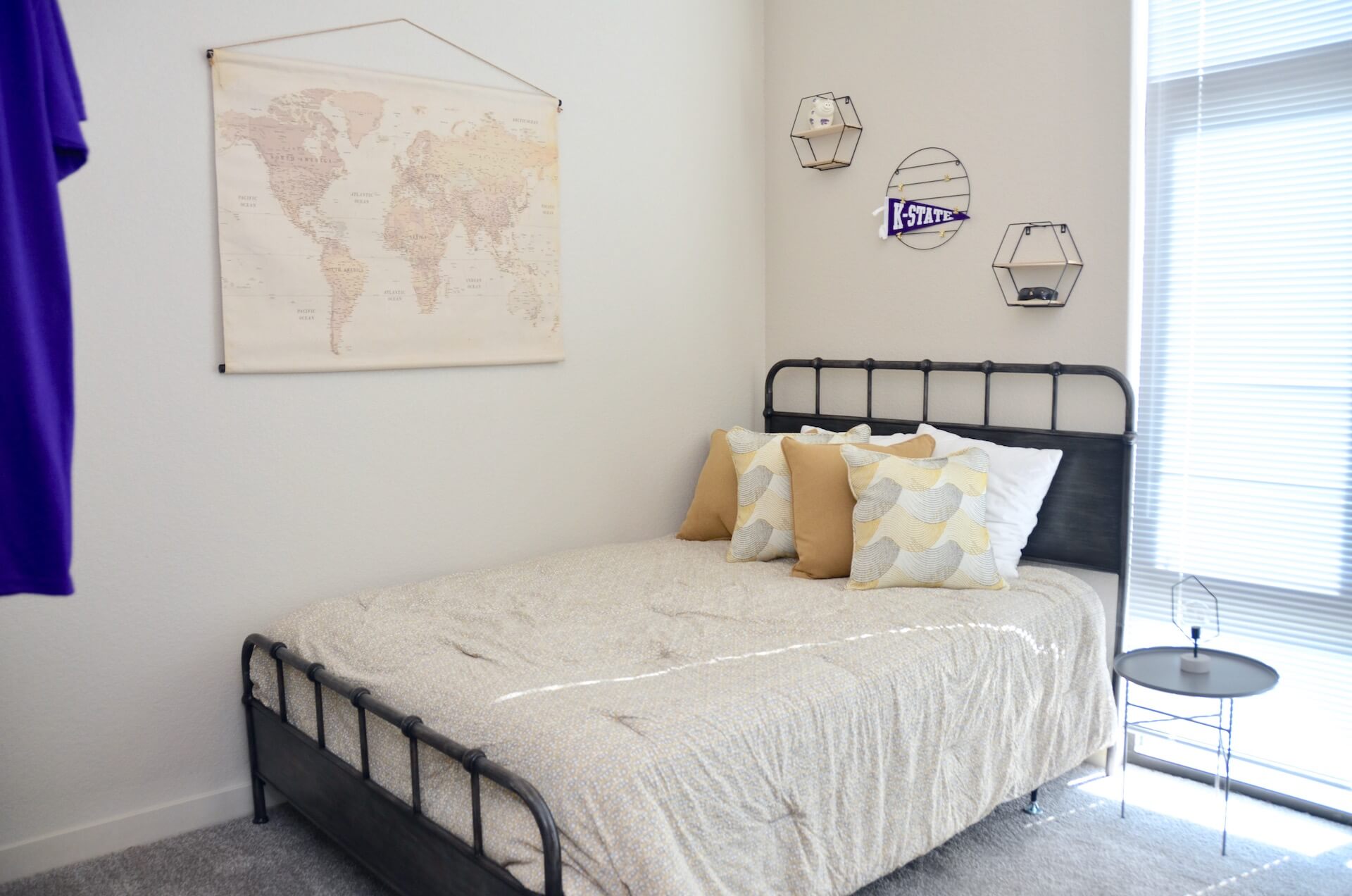 bedroom of an apartment at 12b lofts