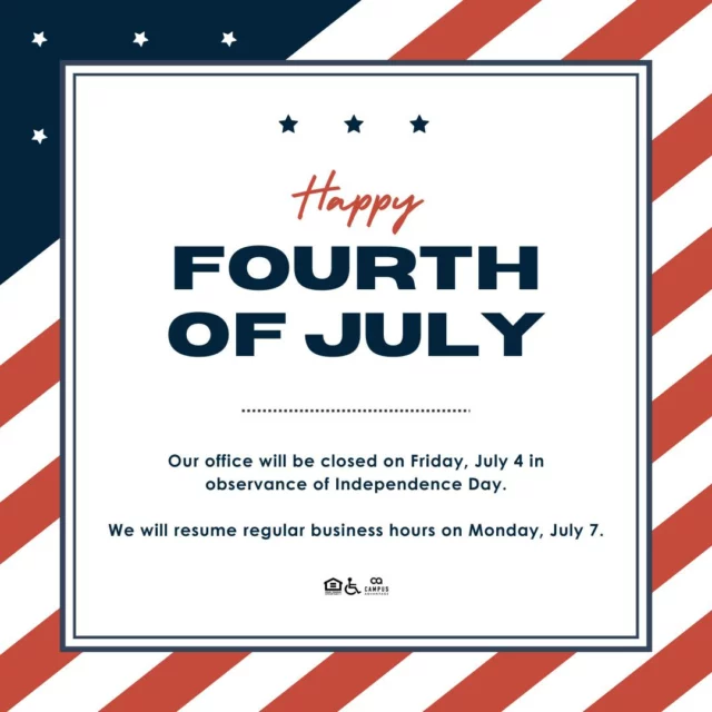 We're taking the day to celebrate freedom, fireworks, and the spirit of America! Our office will be closed as we come together to honor this special day. Enjoy the festivities and stay safe! #FourthofJuly #IndependenceDay #USA #CelebrateFreedom